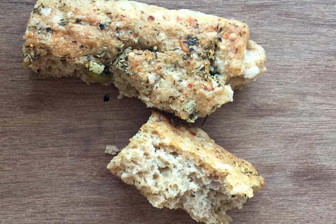 Hverdagsfocaccia med cottage cheese