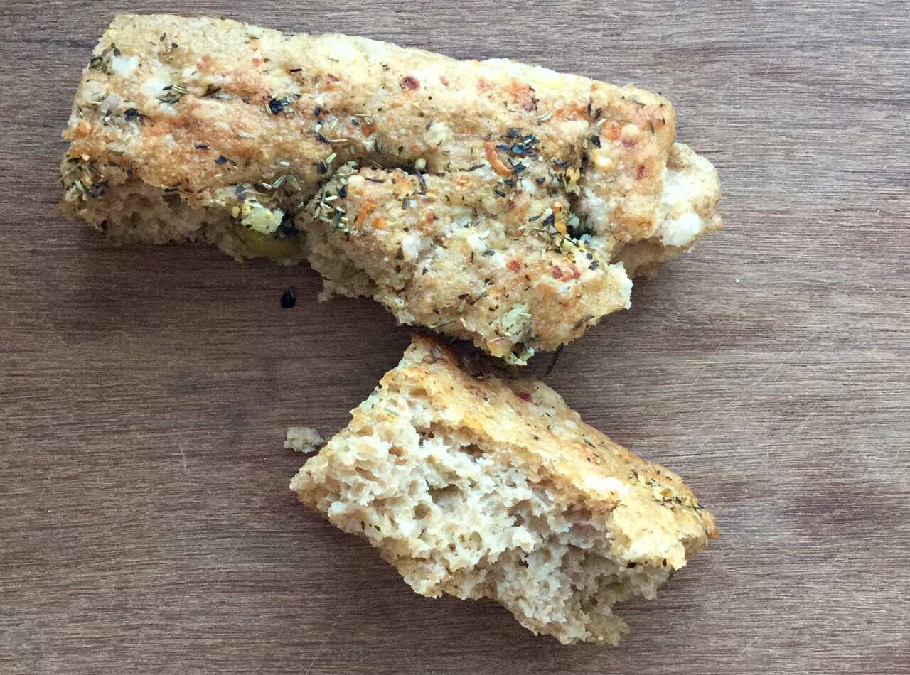 Hverdagsfocaccia med cottage cheese