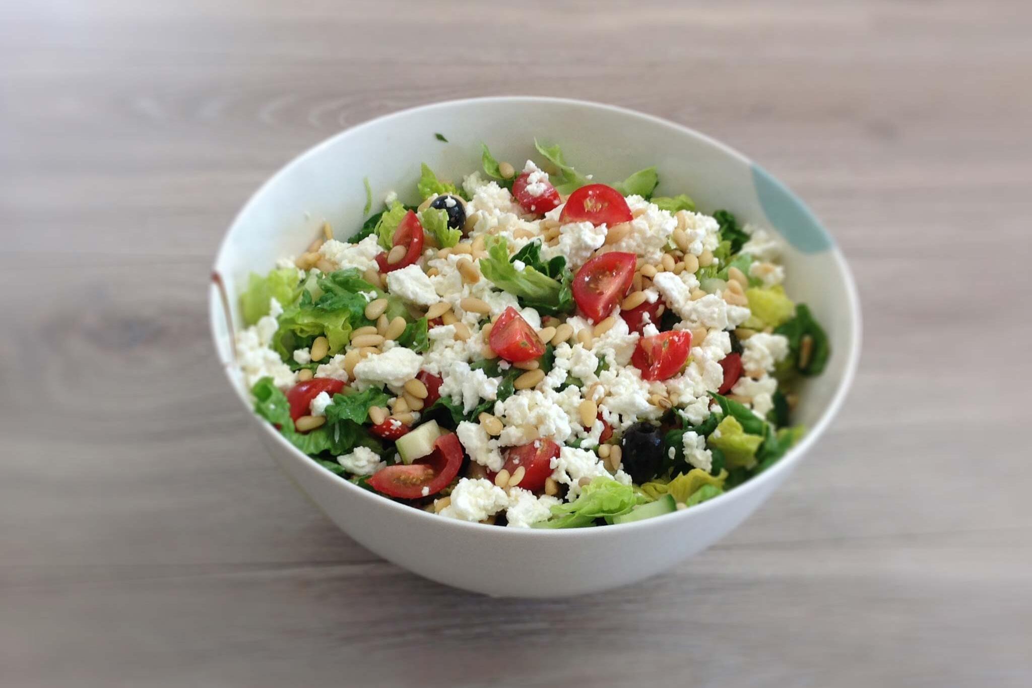 Hverdagssalat med cottage cheese