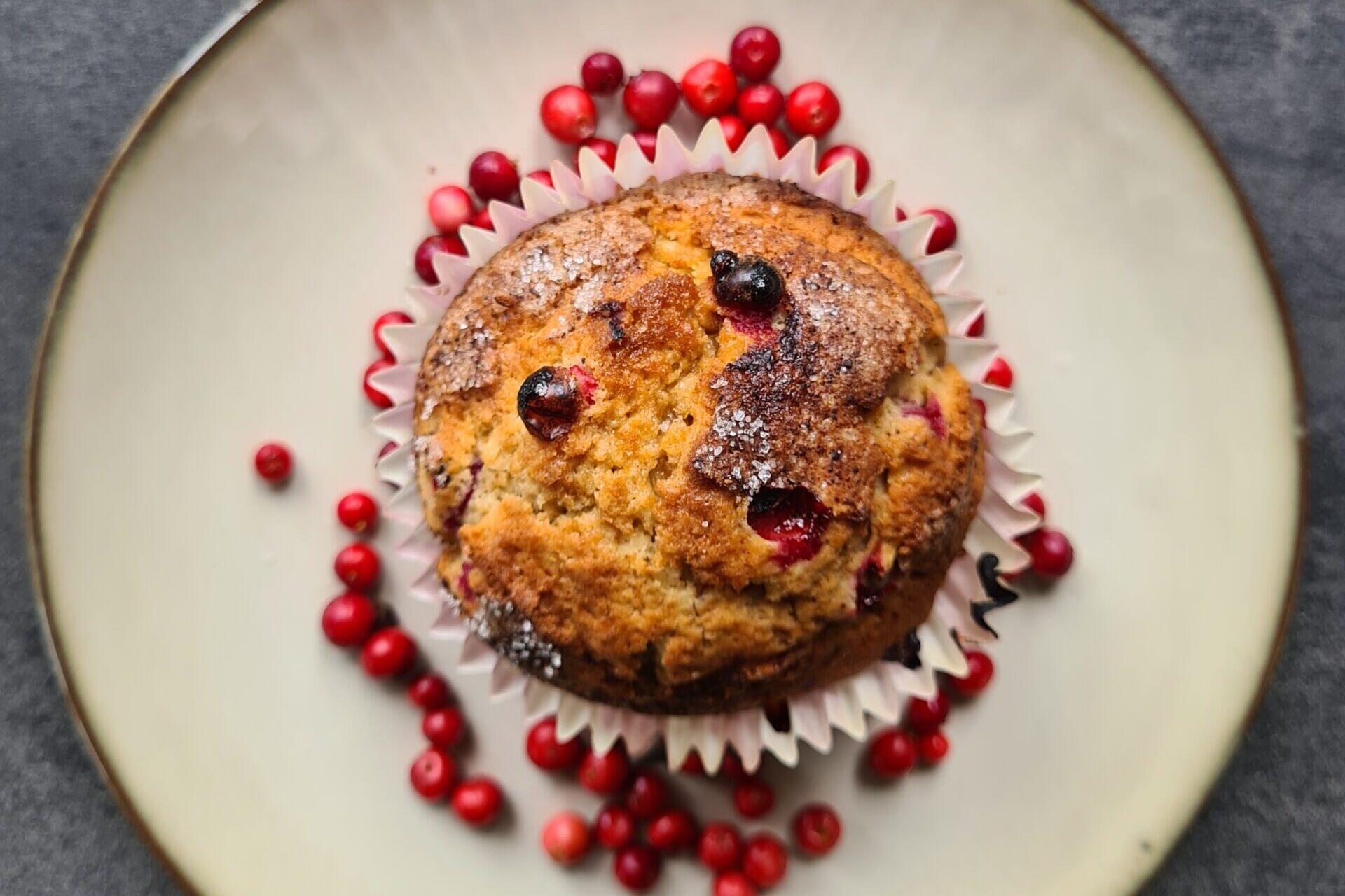 Tyttebærmuffins