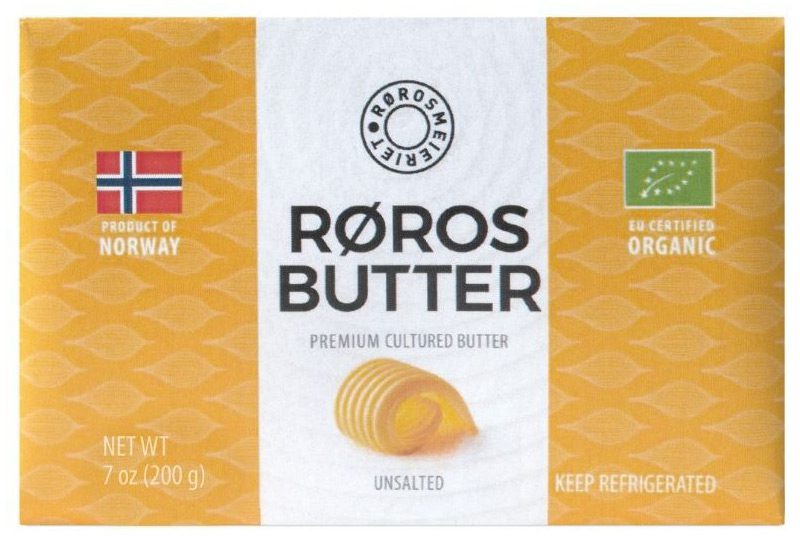 Røros Norwegian Butter. Unsalted. Photo: Tom Gustavsen.